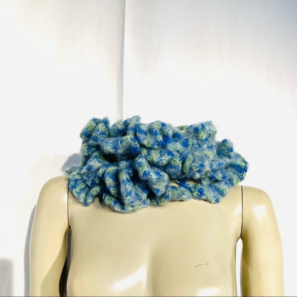 Roman Keflay Hand Crochet Lace & Mohair Shawl Cape/Scarf - Picture 8 of 13